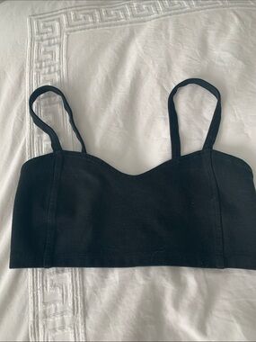 Iconic Brandy Melville Black Strappy Cropped Bralette